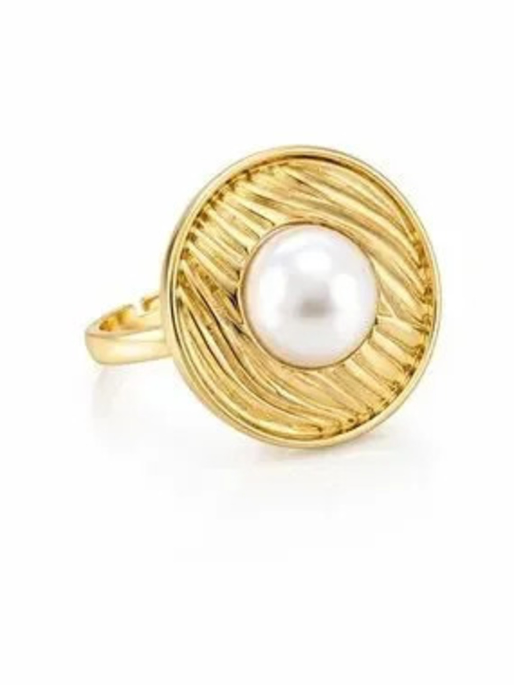 Gold Pearl Statement Ring